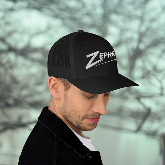 The Zephyr Shop Men's 6-Panel Trucker Hat – Classic Fit, Mesh Back, Adjustable Snapback